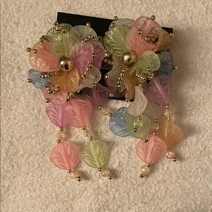 Colorful Floral Beaded Earrings